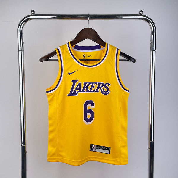 Kids  Lakers Yellow No.6 James