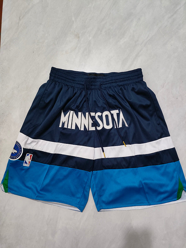 Timberwolves Blue Regular Pocket Shorts S-XXL