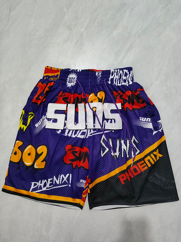 Suns Purple Graffiti Pocket Shorts S-XXL