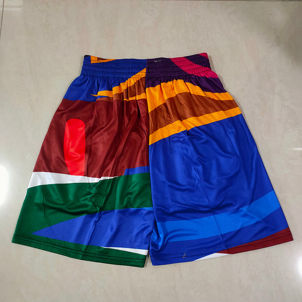 Celtics Mitchellness Purple Pocket Shorts