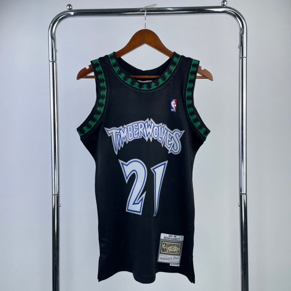 MN Heat Pressed Vintage Jersey SW Timberwolves 97-98 Season Black 21 G