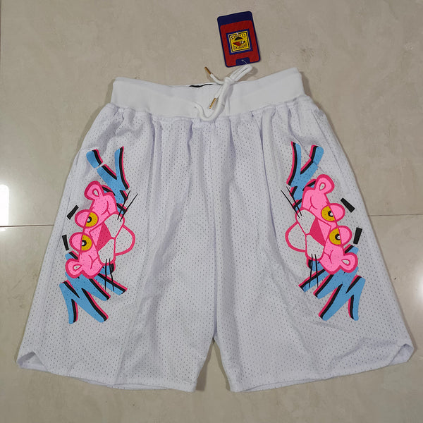 Heat Pink Panther White Pocket Shorts