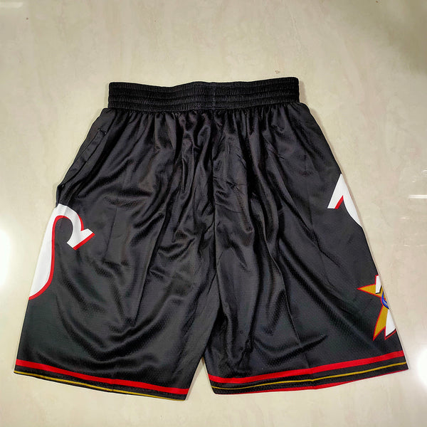 76ers Black MitchellNESD Pocket Shorts
