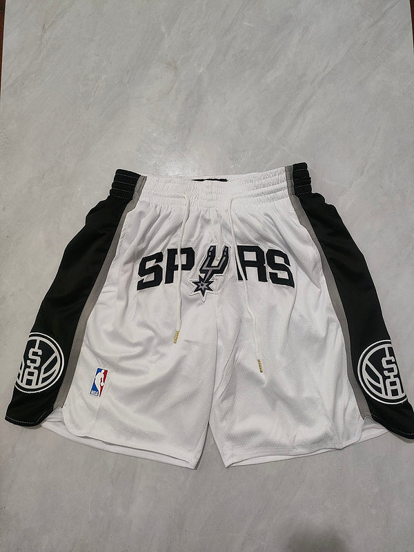 San Antonio Spurs  White Fan Pocket Shorts