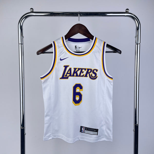 Kids  Lakers White No.6 James