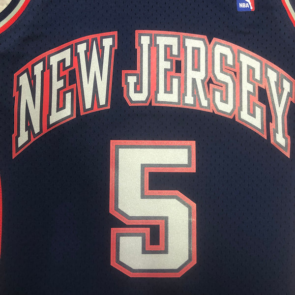 MN Heat Pressed Vintage Jersey SW Basketball Nets 2006-07 Navy Blue 5