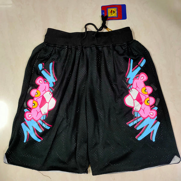 Heat Pink Panther Black Pocket Shorts