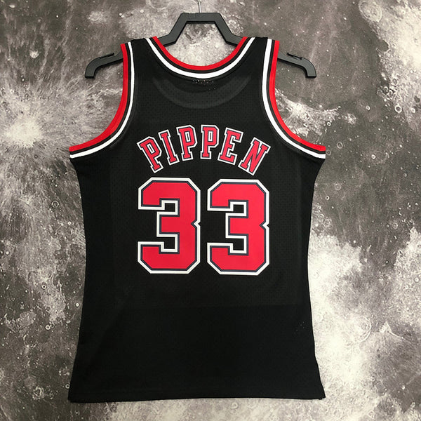 MN hot-pressed vintage jersey SW Bulls 98 season black 33 Pippen