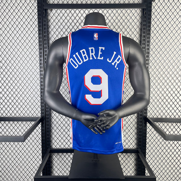 23 Season 76ers away blue 9  OUBRE JR