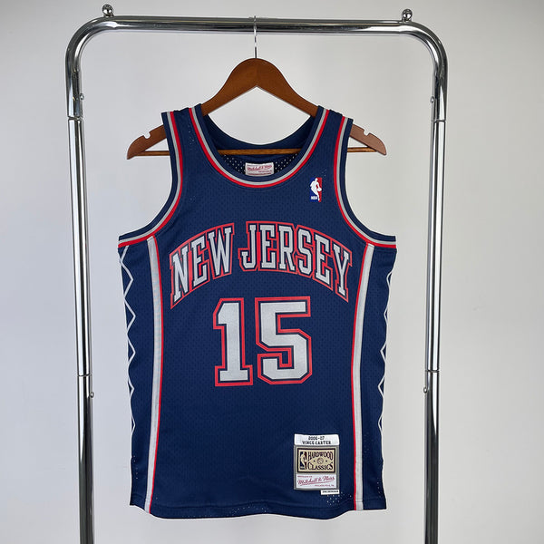 MN Heat Pressed Vintage Jersey SW Basketball Nets 2006-07 Navy Blue 15