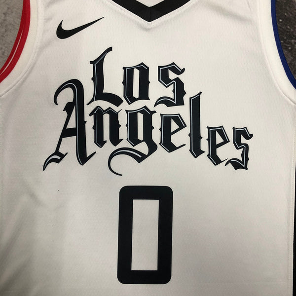 Clippers Latin White Number 0 Westbrook