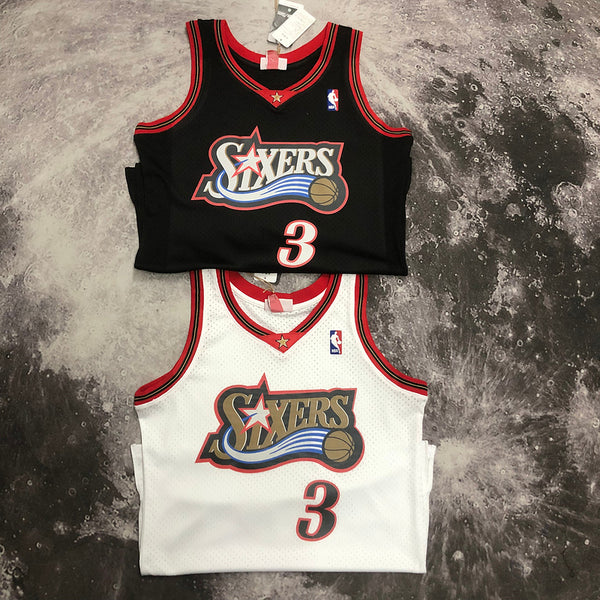 MN Heat Pressed Vintage Jersey SW 76ers 98 Season White 3  Everson